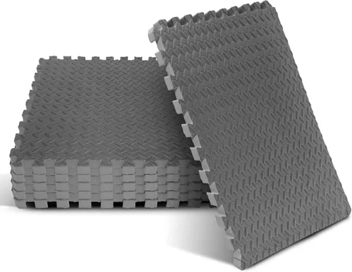 Vista 14 de Yes4All 24SQFT-120SQFT - Tapete de ejercicio de rompecabezas para gimnasio en casa, baldosas de espuma EVA entrelazadas con borde