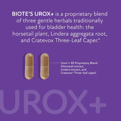 Vista 3 de Biote Nutracéuticos - Urox+ - Salud de la Vejiga (60 Cápsulas)