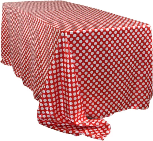 Vista 15 de YOUR CHAIR COVERS - Mantel rectangular de satén de 60 x 102 pulgadas - Mantel rectangular de satén brillante para mesas rectangulares de 6 pies