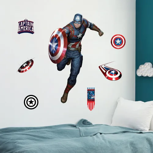 Vista 8 de Calcomanía de pared de Spider-Man de Marvel por Wall Palz, adhesivo de vinilo de 25' con interacción de realidad aumentada 3D, decoración temática