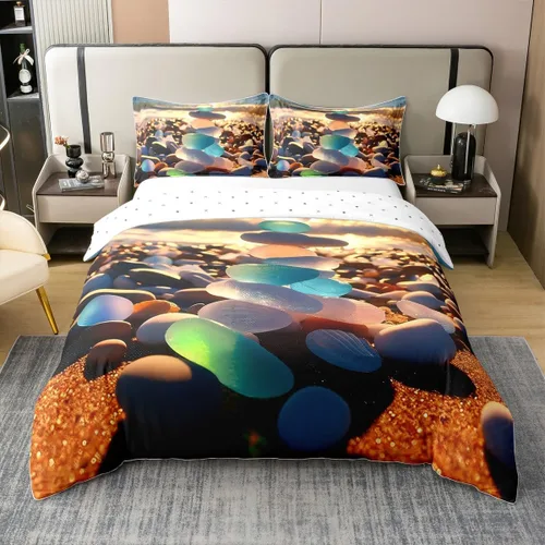 Vista 18 de jejeloiu Cute Mushroom Decor Duvet Cover 100% Cotton for Kids Boys Girls Twin Size Botanical Plants Bedding Set Cartoon Mushrooms Comforter Cover