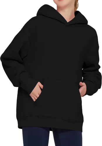 Vista 3 de THE GYM PEOPLE Sudadera con capucha de gran tamaño para mujer, ajuste holgado, forro polar suave, con bolsillos