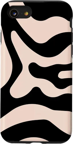 Vista 13 de Funda para iPhone 15 Retro Negro 60s 70s Estético Retro Liquid Swirl Groovy