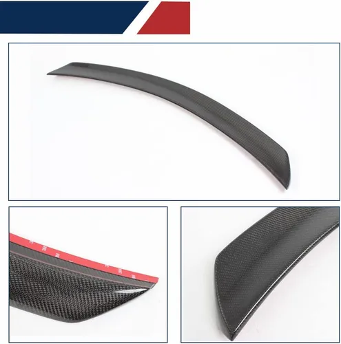Vista 5 de Alerón de tronco de fibra de carbono para Benz W204 Clase C de 2 puertas 2008-2014 Alerón de la tapa trasera de la cubierta trasera