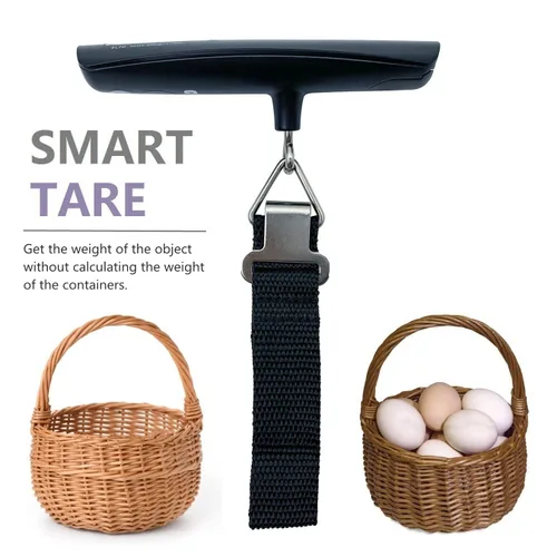 Vista 3 de NUTRI FIT Báscula de peso para equipaje, báscula de pesaje de peces digital de mano P01, EL70-BLACK, talla única, Peso máximo 110 libras