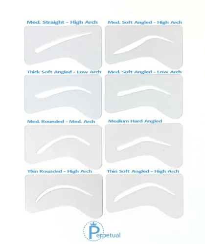 Vista 2 de Kit de plantillas reutilizables para cejas, plantillas de cejas, plantilla moldeadora de cejas para cejas impecables, juego de cejas de microblading