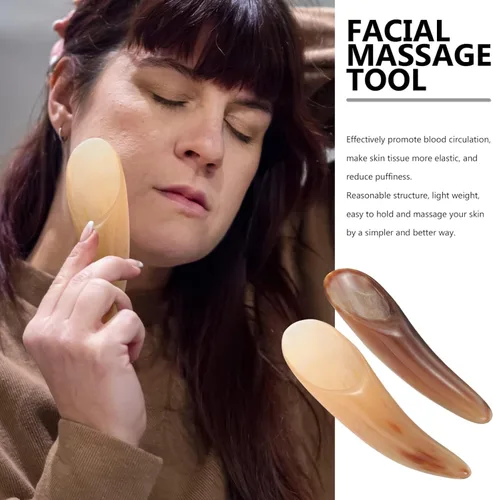 Vista 5 de FOMIYES Herramienta de raspado Gua Sha, raspadores de masaje, cuerno de buey, herramienta de masaje de raspado Gua Sha, gran herramienta