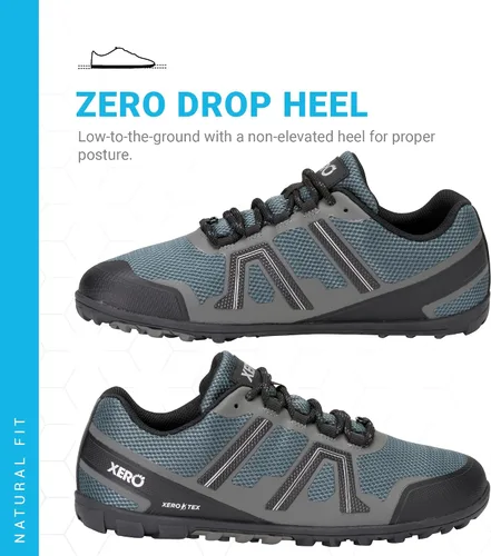 Vista 3 de Xero Shoes Tenis Mesa Trail WP para hombre - Impermeable descalzo Trail Runner