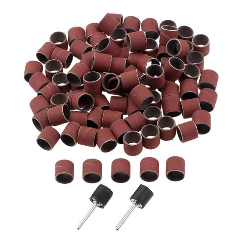 Vista 9 de 100 unids bandas de lijado 320 grit tambores mangas para DREMEL herramientas rotativas 4.7 in Polishing sand sleeve accessories, durable abrasive