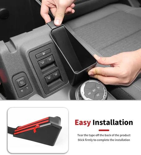 Vista 8 de JWWY Interior Storage Organizer Kit for 2021-2026 Ford Bronco 4-Door, Center Console Gear Shift Armrest & Door Grab Handle Storage Tray Bin