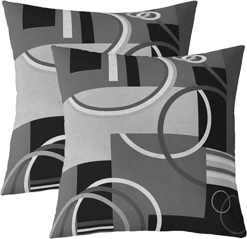 Vista 28 de Juego de 2 fundas de almohada de panal de abeja de 16 x 16 pulgadas, fundas de cojín geométricas hexagonales, fundas de almohada de colmena
