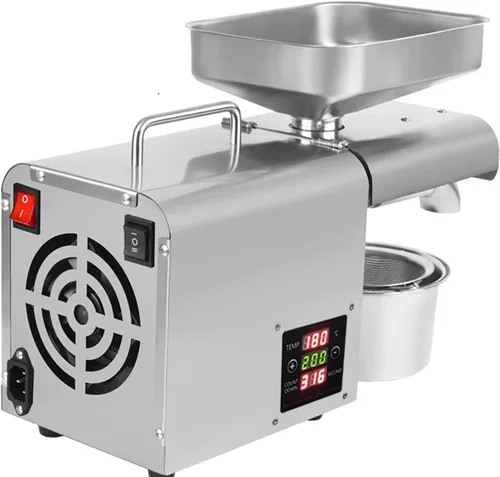 Vista 7 de Máquina de prensa de aceite de 110 V, máquina de aceite comercial resistente, extractor de aceite automático, extractor de aceite de acero