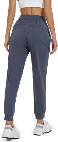 Vista 2 de Blaosn Pantalones deportivos de entrenamiento para mujer con bolsillos, para gimnasio, yoga, atletismo, leggings de descanso, ropa de moda para otoño