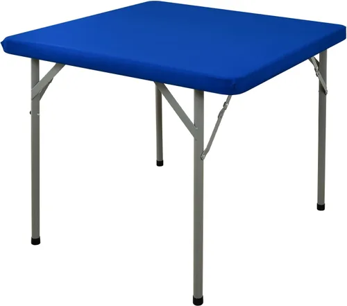 Vista 11 de Mantel Cuadrado Elástico Ajustable, Cubierta de Mesa de Poliéster Resistente al Viento, Mantel Resistente a Rayones y Lavable para Mesas Plegables