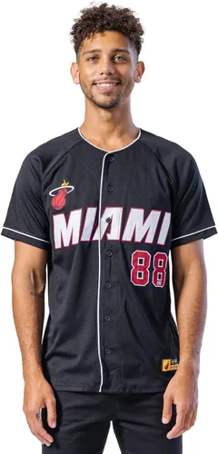 Vista 15 de Ultra Game Camiseta de béisbol oficial de la NBA con botones y botones para hombre