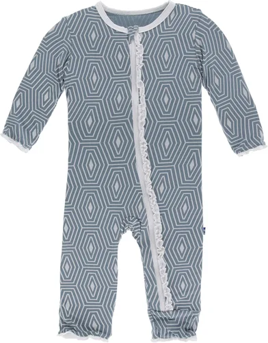 Vista 54 de KicKee Pants Mono sólido con volantes y cremallera Verde aloe
