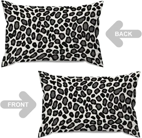 Vista 4 de ArogGeld Funda de cojín con estampado de guepardo negro, estampado de leopardo, animal, decoración de granja, funda de almohada para oficina, coche