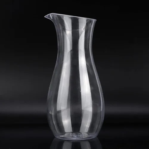 Vista 8 de Jarra de vidrio acrílico, jarra de limonada transparente, recipientes de plástico para jugo, botella alta de vidrio de leche para té helado, jugo