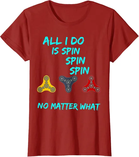 Vista 19 de Fidget Spinner All I Do is Spin Fun T-Shirt