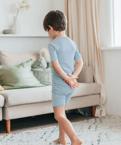 Vista 4 de AVAUMA - Pijama para niños y niñas de algodón básico para uso diario