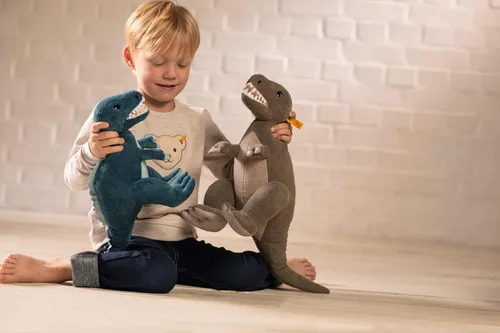 Vista 2 de Steiff Thaisen Tyrannosaurus T-Rex Dinosaur 14" Peluche Animal EAN 067129