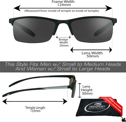 Vista 2 de proSPORT Gafas de lectura tintadas para lectores de gafas de sol semi sin montura cuadrada para hombres y mujeres, no bifocales