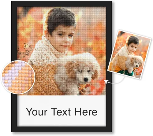 Vista 12 de Kits de pintura de diamantes personalizados para adultos, arte de diamantes con foto personalizada, imagen privada personalizada, decoración