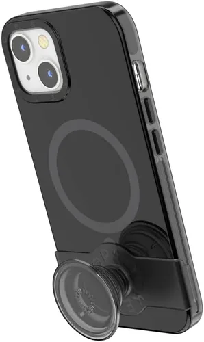 Vista 4 de PopSockets Funda para iPhone 13 con MagSafe, compatible con carga inalámbrica, color negro - iPhone 13 Magsafe Negro