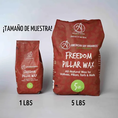 Vista 6 de American Soy Organics Freedom - Perlas de cera de soja, 1 libra Paraffin-Free, Natural Candle Making Supplies, Microwavable Beads, DIY Candle