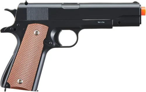Vista 2 de Goldenball Airsoft 1911 - Muelle deslizante de acero para pistola Airsoft (320 FPS), color negro