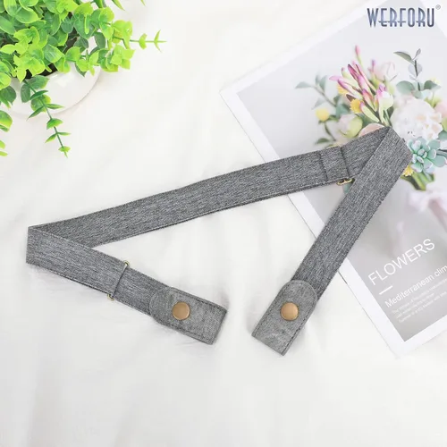Vista 3 de Sin hebilla cinturón elástico para mujeres hombres cinturón de cintura de hasta 72 pulgadas para jeans
