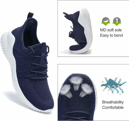 Vista 4 de Tenis de correr para hombre, ligeros, transpirables, informales, suela suave