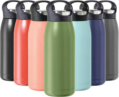 Vista 14 de OGGI Freestyle - Botella de agua aislada de acero inoxidable, doble pared aislada al vacío, termo de viaje, 23 onzas (23.0 fl oz), color negro