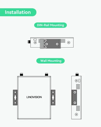Vista 7 de LINOVISION Industrial Global 4G LTE Enrutador celular con datos precargados 5GB 365 Days Data Plan, Virtual SIM Router Supports Plug-n-Play