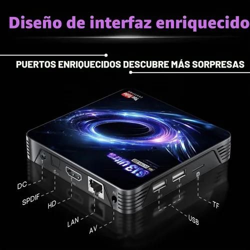 Vista 7 de Android TV Box 14.0, YouTube certificó 4K 4GB/32GB RK3539 10/100M Ethernet
