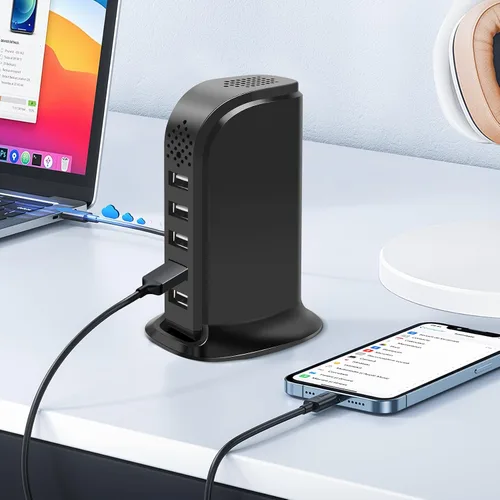 Vista 4 de Cámara espía HSKAH con cargador USB, cámara WiFi inalámbrica para niñera, HD 1080P, monitor para mascotas con detección de movimiento