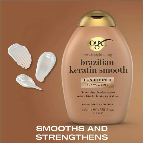 Vista 4 de organix OGX - Acondicionador de terapia brasileña de 13.0 fl oz, queratina, 13 onzas, (paquete de 3)