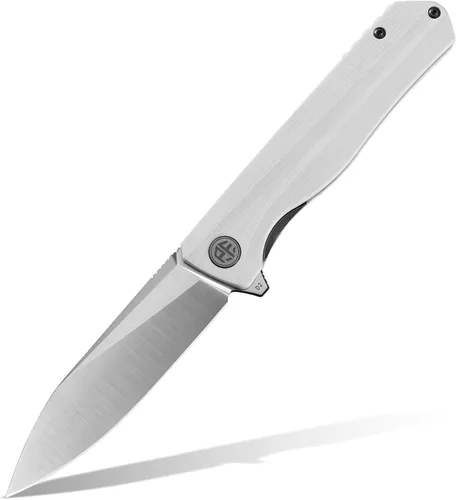 Vista 11 de Petrified fish Mango G10 Hoja de acero D2 2CR13 rodamiento de bolas plegable cuchillo de bolsillo con tapa abatible para acampar, caza, uso diario