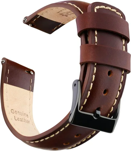 Vista 19 de Ritche Correas de Reloj de Cuero de Liberación Rápida Regalo de Navidad, Correas de Reloj Genuinas para Hombres y Mujeres, Correa de Reloj de Cuero