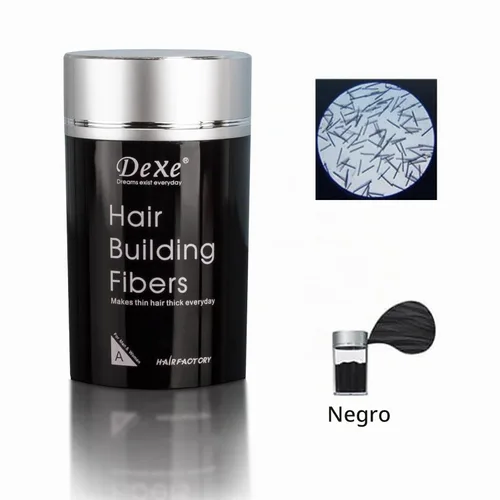 Vista 5 de Fibras de construcción de cabello negro de 0.78 oz para hombres y mujeres