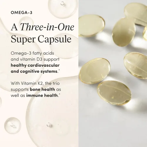 Vista 5 de The 'Pause Life Omega 3, vitamina D y K2, suplemento sin gluten, fórmula de aceite de pescado y vitaminas, apoyo inmunológico, rutina diaria