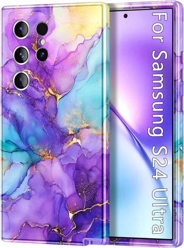 Vista 59 de Btscase para Samsung Galaxy S25, [Probado contra caídas de grado militar] Funda protectora de diseño de patrón de mármol, resistente, delgada