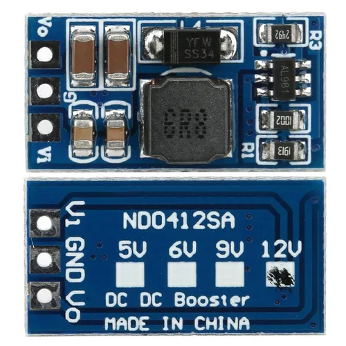 Vista 5 de ND0412SA 2 piezas DC-DC Step-up Module 7W 2.6-5.5 a 5V/6V/9V/12V DC Regulador de voltaje Convertidor de impulso para motor LED (sin pin 12V)