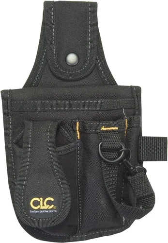 Vista 2 de CLC Custom Leathercraft 1501 - Soporte para herramientas de polietileno y teléfono celular, 4 bolsillos, multicolor, mediano