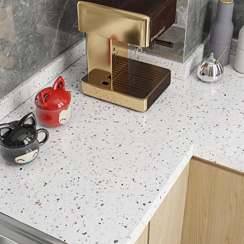 Vista 8 de Livelynine Papel de contacto de granito blanco para encimeras, impermeable, despegar y pegar, encimeras, papel tapiz para cocina, envoltura