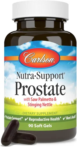 Vista 5 de Carlson - Próstata Nutra-Support, con palma enana americana y ortiga, apoyo de próstata, salud reproductiva y salud masculina, 90 cápsulas blandas