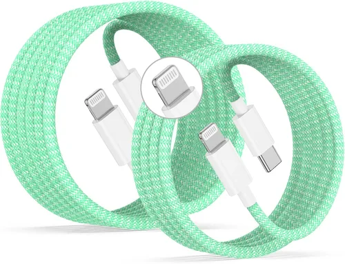 Vista 17 de USB C to Lightning Cable 2Pack 6FT+10FT,[Apple MFi Certified] Nylon Braided iPhone Fast Charging Cable, Power Delivery Charging Cord for iPhone 14