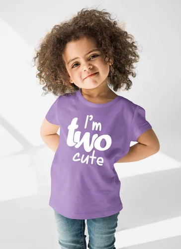 Vista 3 de Trajes de segundo cumpleaños para niñas pequeñas soy dos lindas camisas para niñas de 2 años en segundo lugar