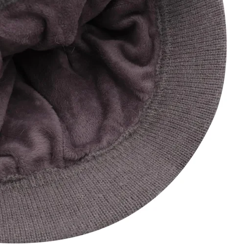 Vista 110 de C-US - Gorro de punto cálido para mujer, con visera de ganchillo con acento de flores