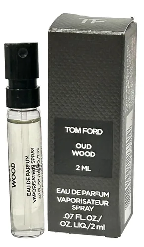 Vista 2 de Tom Ford Oud Wood Eau de Parfum - Perfume de muestra unisex, tamaño pequeño de viaje, 0.07 fl oz / 0.1 fl oz